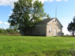 Maybe stone schoolhouse, near Hammond, Route 37